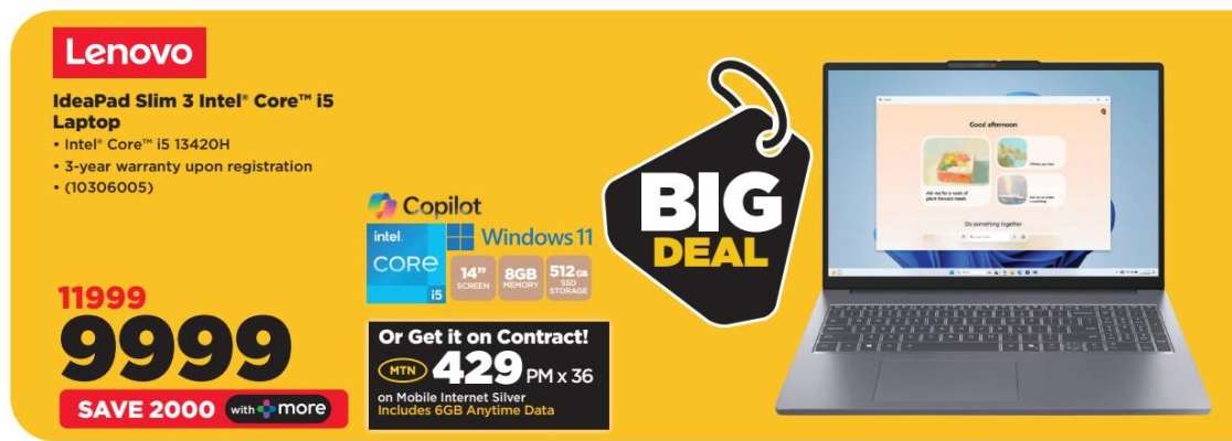 Lenovo IdeaPad Slim 3 Intel Core i5 Laptop