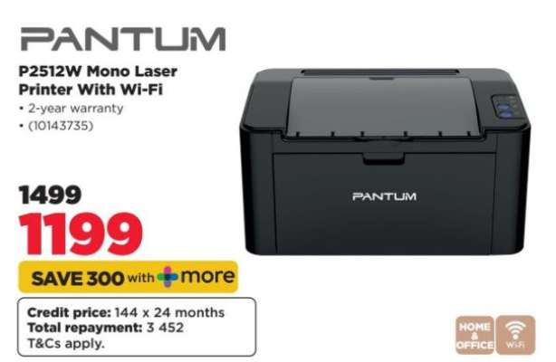 PANTUM P2512W Mono Laser Printer With Wi-Fi