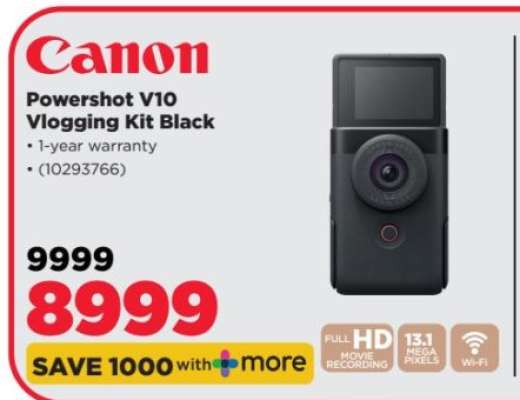 Canon Powershot V10 Vlogging Kit Black