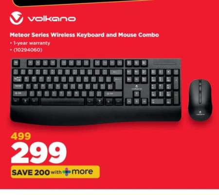 Volkano Meteor Series Wireless Keyboard and Mouse Combo