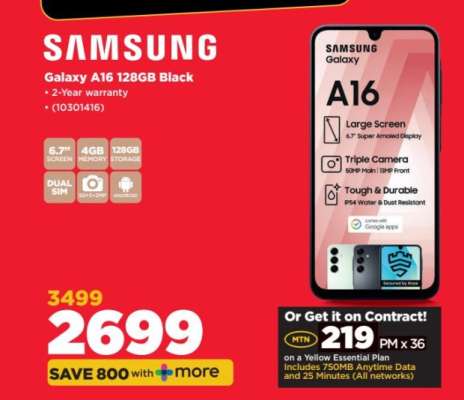 Samsung Galaxy A16 128GB Black