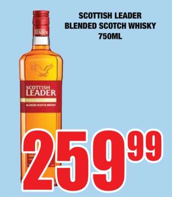 SCOTTISH LEADER BLENDED SCOTCH WHISKY 750ML