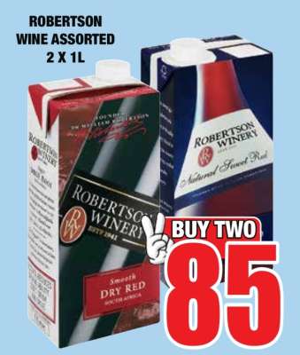 ROBERTSON WINE ASSORTED 2 X 1L