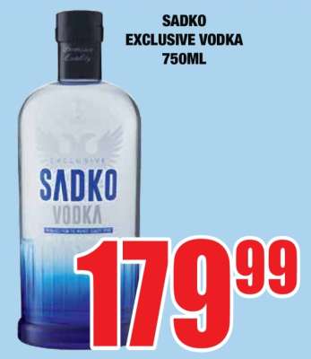 SADKO EXCLUSIVE VODKA 750ML
