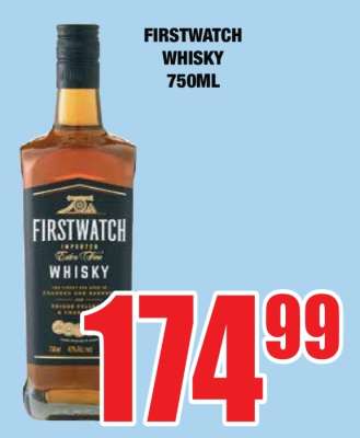 FIRSTWATCH WHISKY 750ML