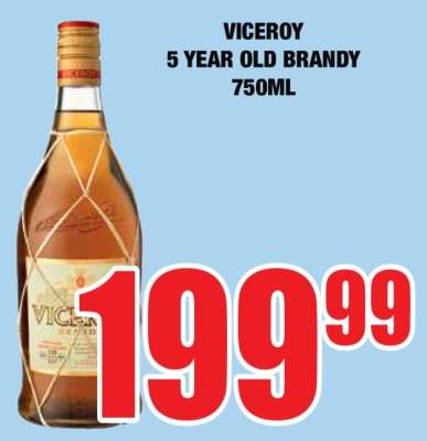 VICEROY 5 Year Old Brandy 750ml