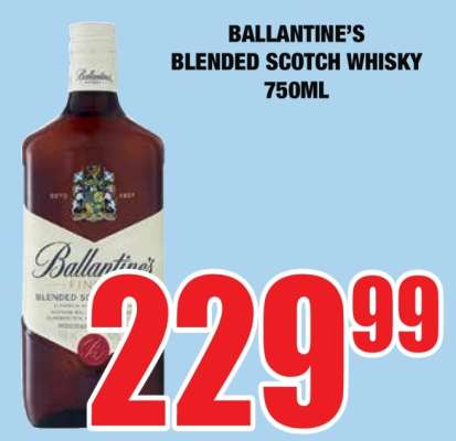 Ballantine's Blended Scotch Whisky 750ml
