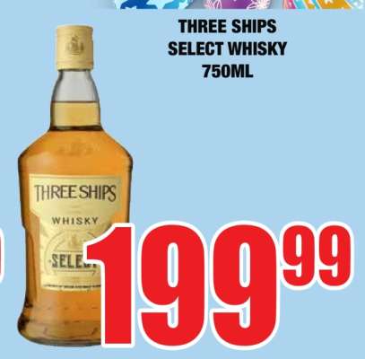Three Ships Select Whisky 750ml