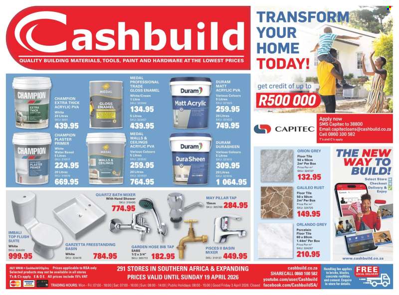 Cashbuild catalogue  - 04/04/2026 - 19/04/2026.