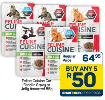 Feline Cuisine Cat Food in Gravy or Jelly Assorted 85g