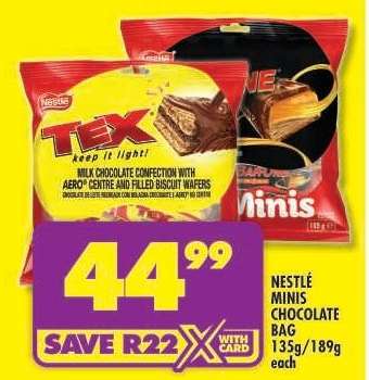 NESTLÉ MINIS CHOCOLATE BAG 135g/189g
