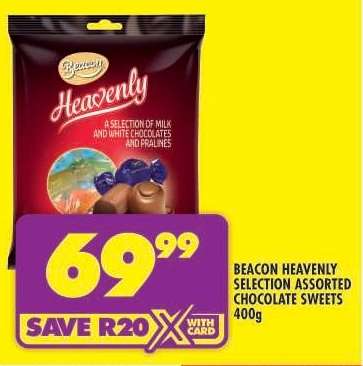 BEACON HEAVENLY SELECTION ASSORTED CHOCOLATE SWEETS 400g