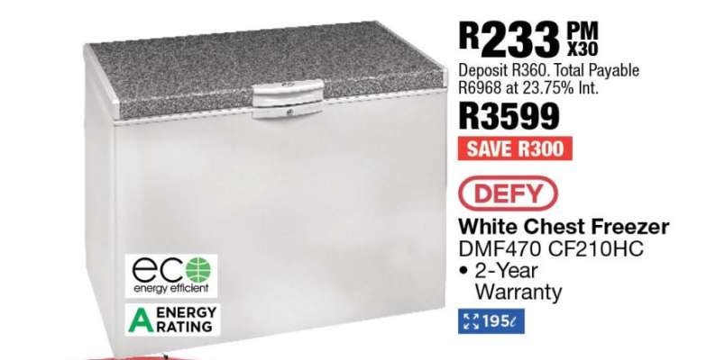 Defy White Chest Freezer