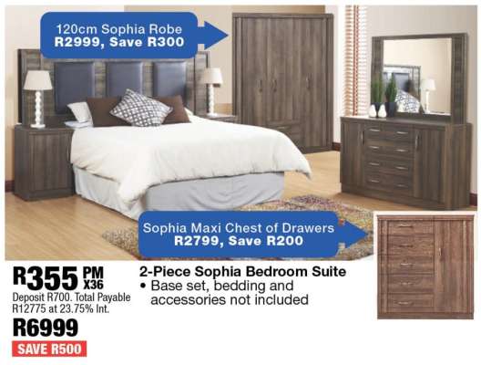 2-Piece Sophia Bedroom Suite
