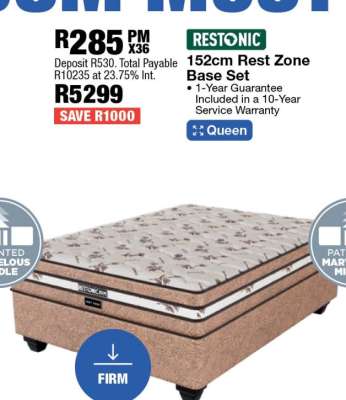 Restonic 152cm Rest Zone Base Set