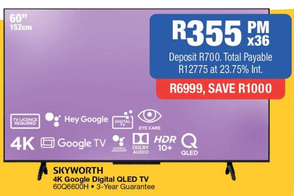SKYWORTH 4K Google Digital QLED TV