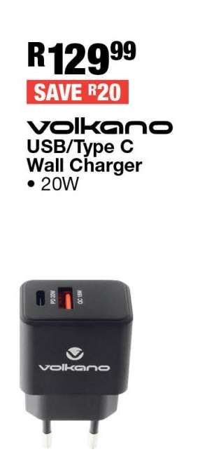 Volkano USB/Type C Wall Charger