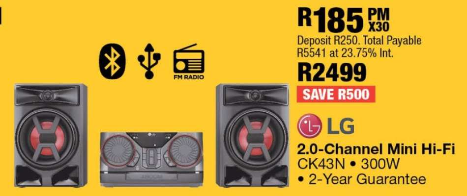 LG 2.0-Channel Mini Hi-Fi CK43N