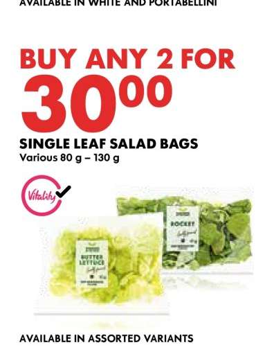 SINGLE LEAF SALAD BAGS