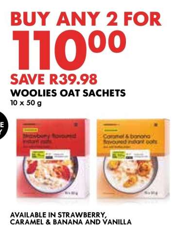 Woolies Oat Sachets