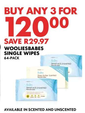 WOOLIESBABES SINGLE WIPES