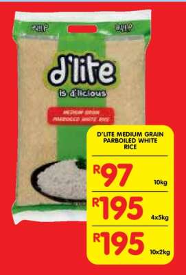 D'LITE MEDIUM GRAIN PARBOILED WHITE RICE