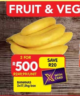 BANANAS 2x17,5kg box