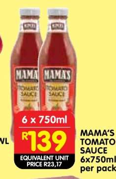 MAMA'S TOMATO SAUCE 6x750ml