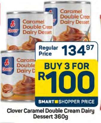 Clover Caramel Double Cream Dairy Dessert 360g