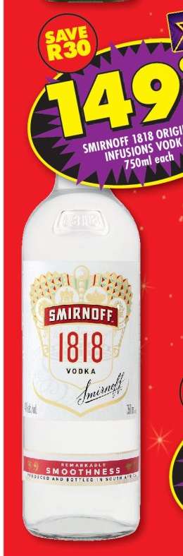 SMIRNOFF 1818 ORIGINAL/INFUSIONS VODKA