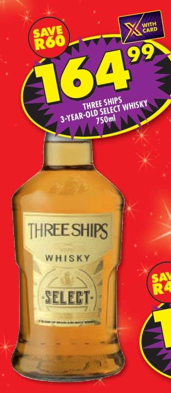 THREE SHIPS 3-YEAR-OLD SELECT WHISKY 750ml