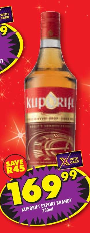 KLIPDRIFT EXPORT BRANDY 750ml