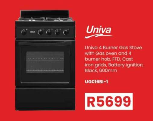 Univa 4 Burner Gas Stove