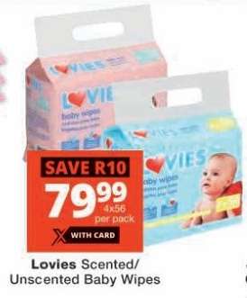 Lovies Scented/Unscented Baby Wipes