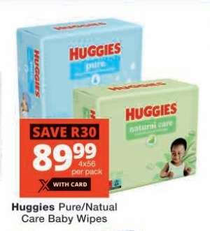 Huggies Pure/Natural Care Baby Wipes