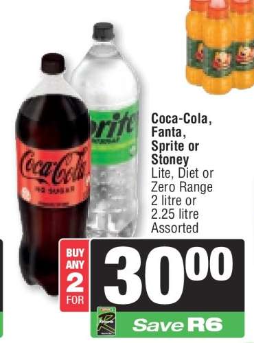 COCA-COLA, FANTA, SPRITE or STONEY
