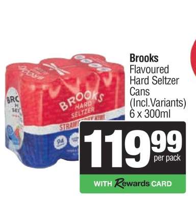 Brooks Flavoured Hard Seltzer Cans