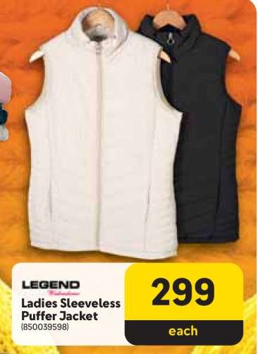 Ladies Sleeveless Puffer Jacket