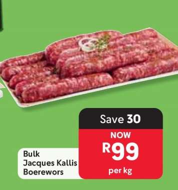 Bulk Jacques Kallis Boerewors
