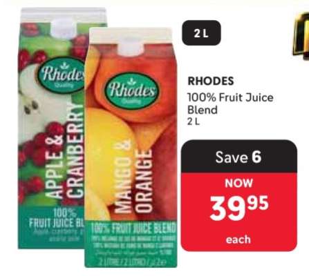 RHODES 100% FRUIT JUICE BLEND