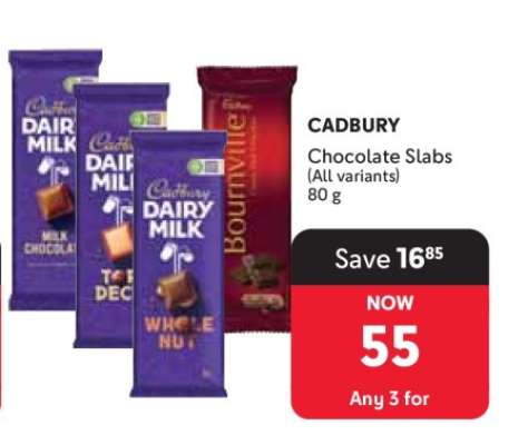Cadbury Chocolate Slabs