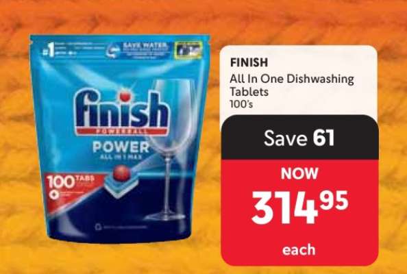 FINISH All In One Dishwashing Tablets 100's