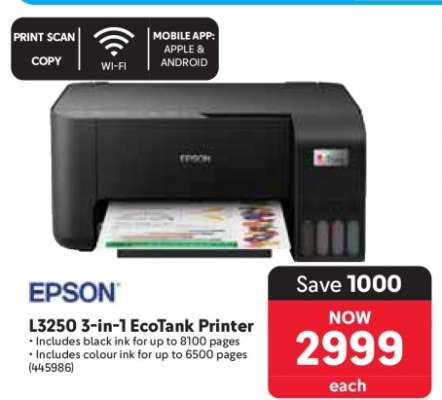 Epson L3250 3 In 1 Ecotank Printer