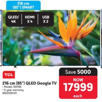 TCL 216 cm (85”) QLED Google TV