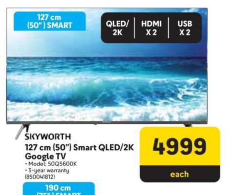 SKYWORTH 127 cm (50”) Smart QLED/2K Google TV