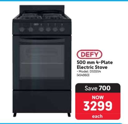 DEFY 500 mm 4-Plate Electric Stove