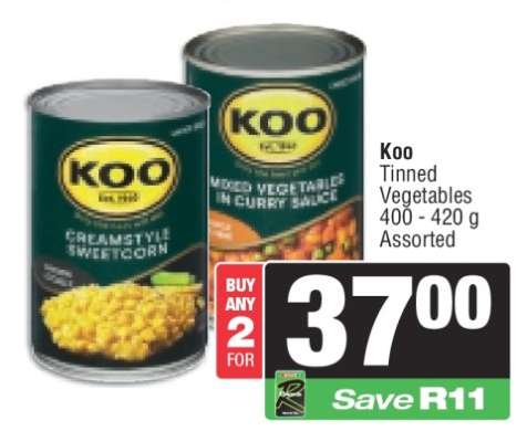 Koo Tinned Vegetables