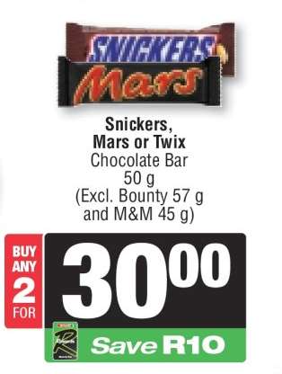 Snickers, Mars or Twix