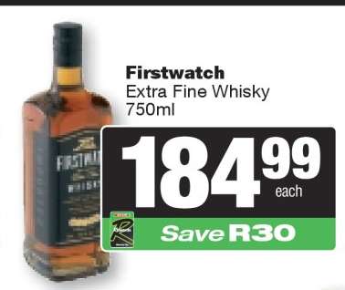 Firstwatch Extra Fine Whisky 750ml