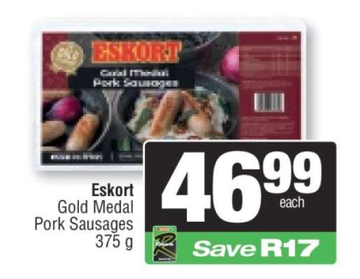 Eskort Gold Medal Pork Sausages